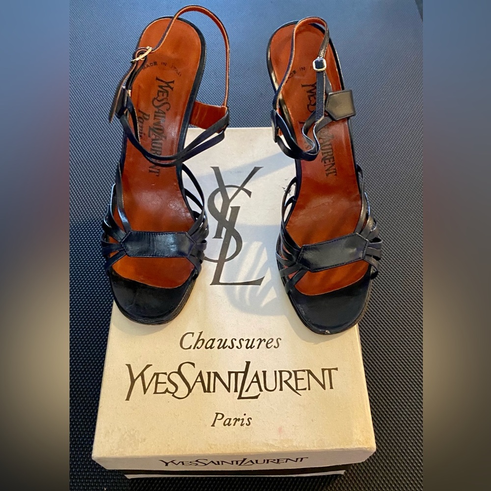 Yves Saint Laurent Vintage Leather Slingback Sandals ( Authentic pre-loved)